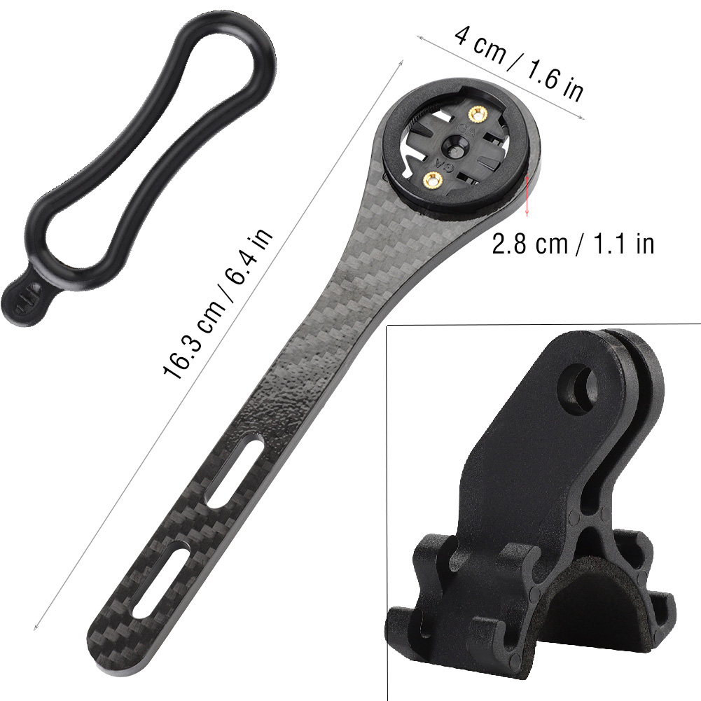 Carbon Fiber Bike Stem Extension Computer Mount Holder For GARMIN Edge ...