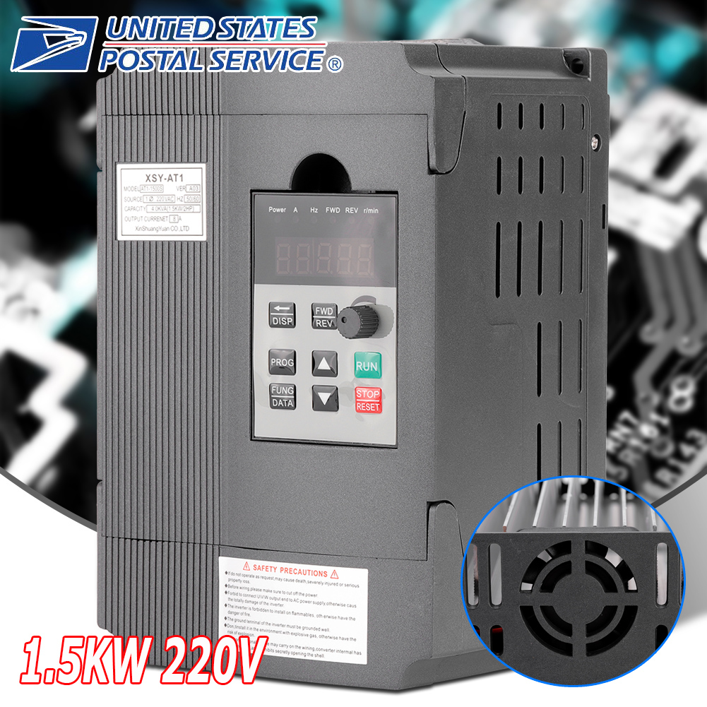 VFD Inverter Single to 3 Phase 220V Variable Frequency Drive，Low Noise and Low Electromagnetic Interference,Large Torque,Speed Controller for 3-Phase 2.2KW AC Motor