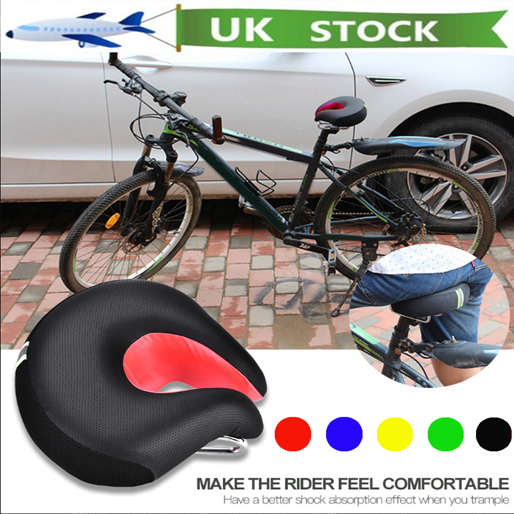 Comfort Wide Big Bum Mountain Road Bike Bicycle Sporty Soft Pad Saddle Seat New.