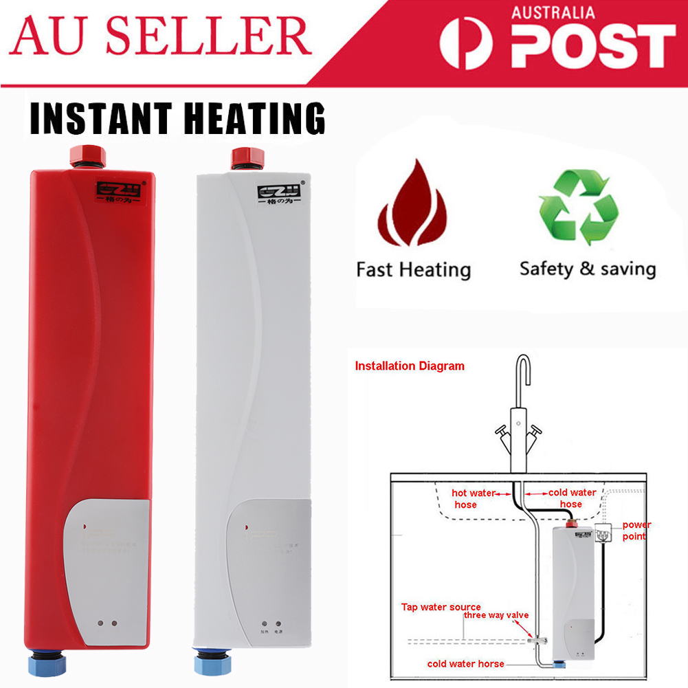 Details About 3000w Portable Instant Electric Hot Water Heater System Under Sink Tap Faucet Au