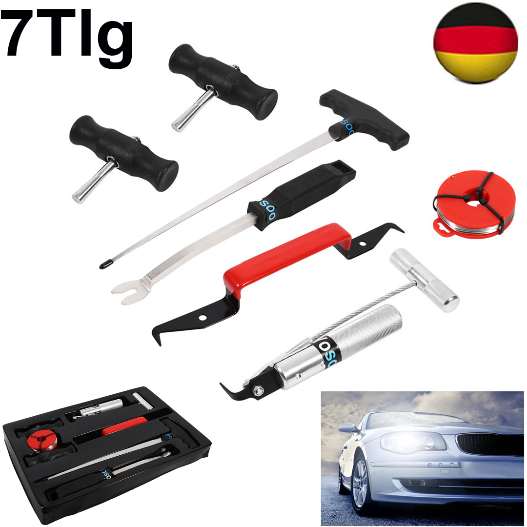 7tlg Windschutzscheiben Werkzeug Auto Glas Reparatur Set Ausbau Schneidedraht M5