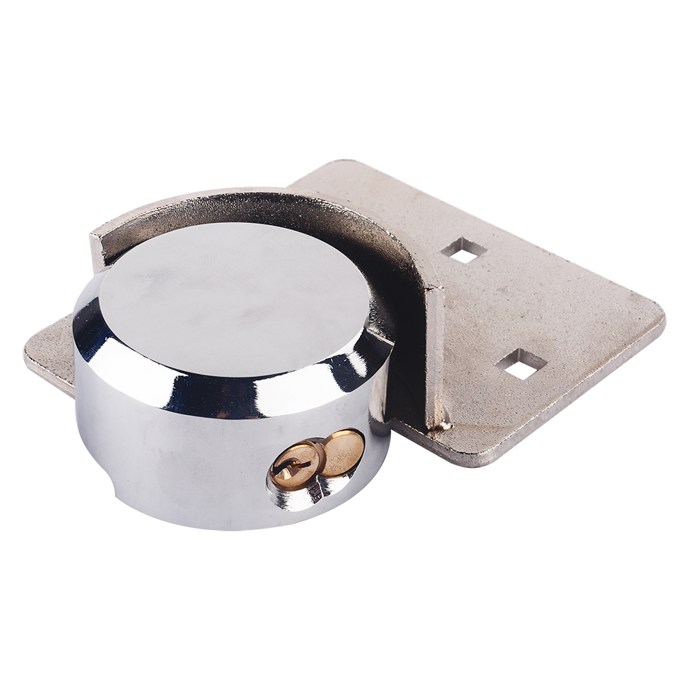 73mm Hidden Shackle Padlock Round Steel Lock &Hasp Solid BRASS Cylinder