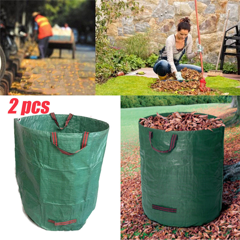 2 X 270L Garden Waste Bags - Heavy Duty Large Refuse Storage Sacks with ...