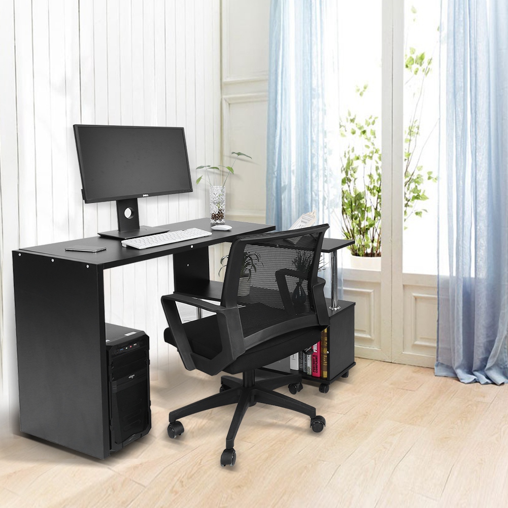 Computertisch Schreibtisch mit Bücherregal Bürotisch Kinder PC Tisch