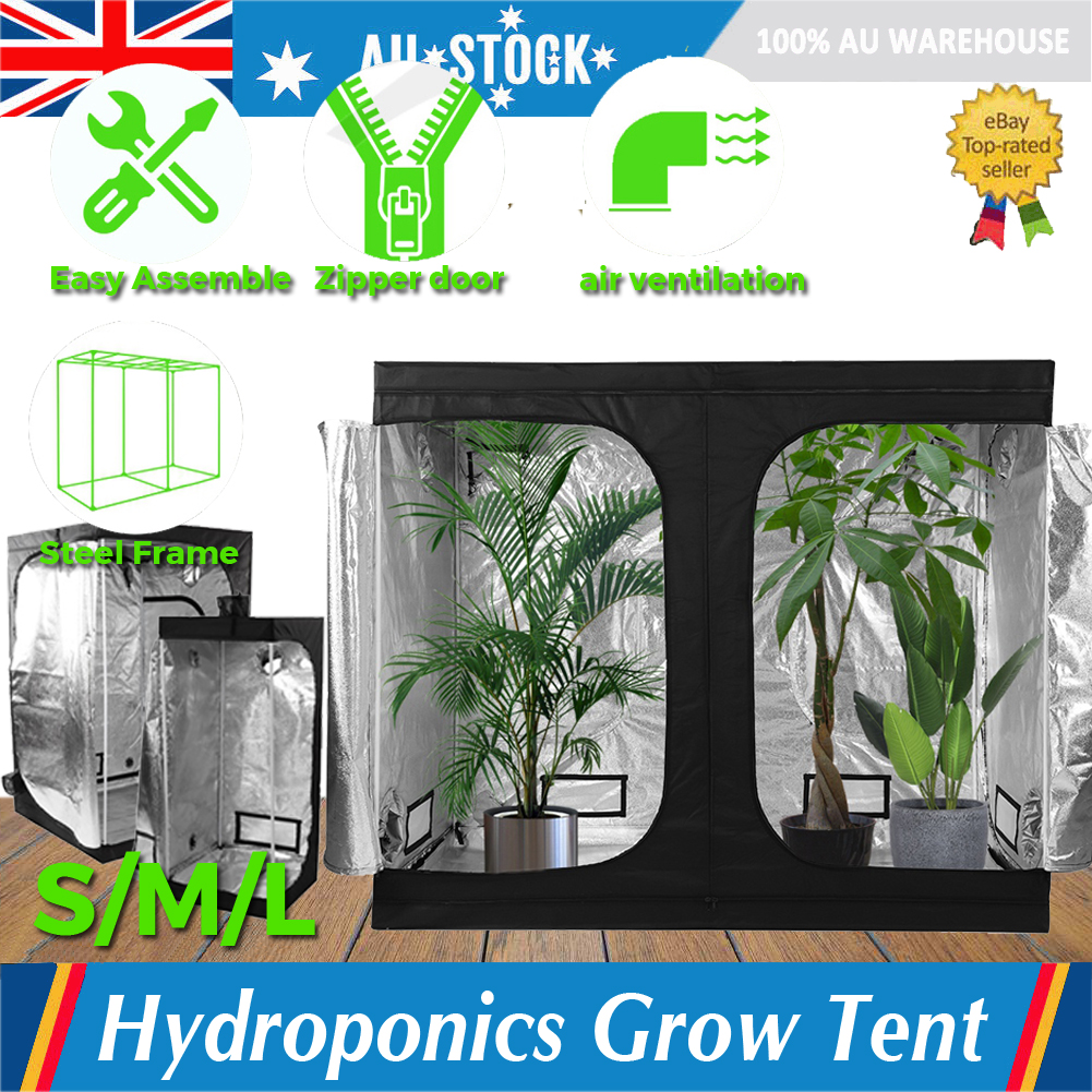 Hydroponics Grow Tent Room Tarps Easy Setup Metal Frame Indoor