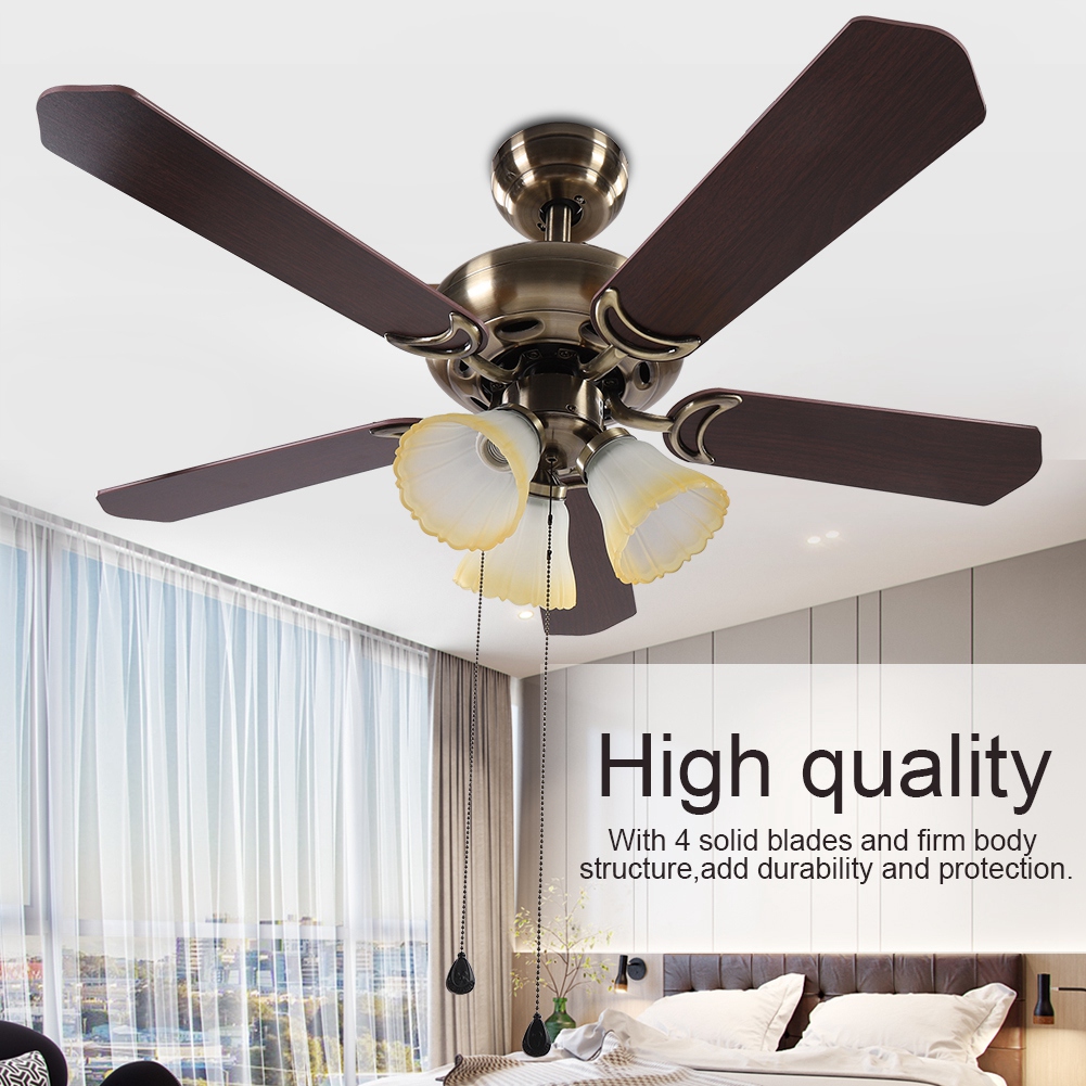 36 42 52inch Led Ceiling Fan 3 4 Blade 3 Color Change Light And