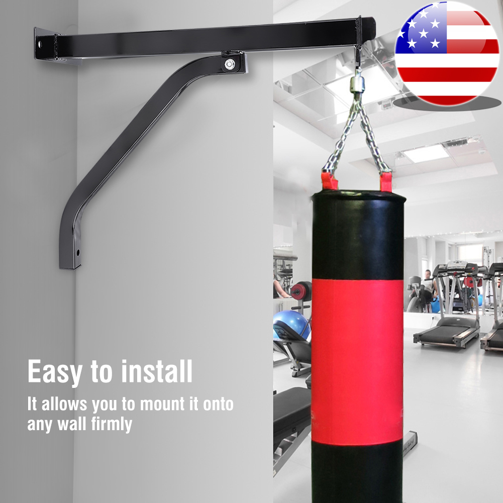 Heavy Duty Punch Bag Wall Bracket Steel Mount Hanging Stand Boxing