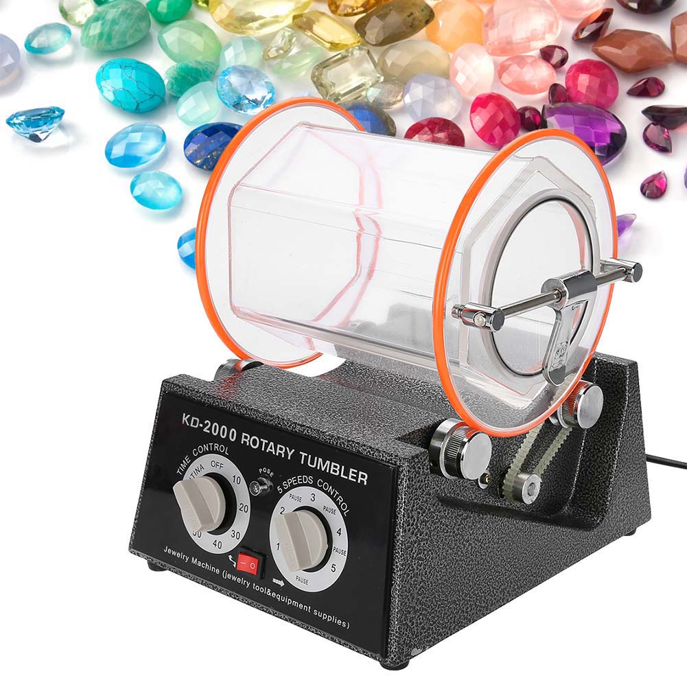 110V Rotary Tumbler Jewelry Polisher Finisher Machine Professional Mini