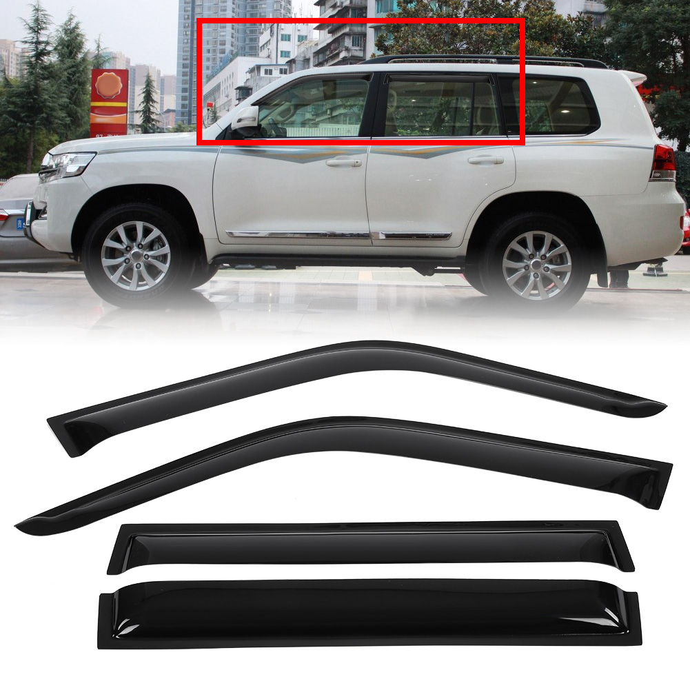 4X Front&Rear Vent Shade Window Deflector Visor for Toyota Landcruiser