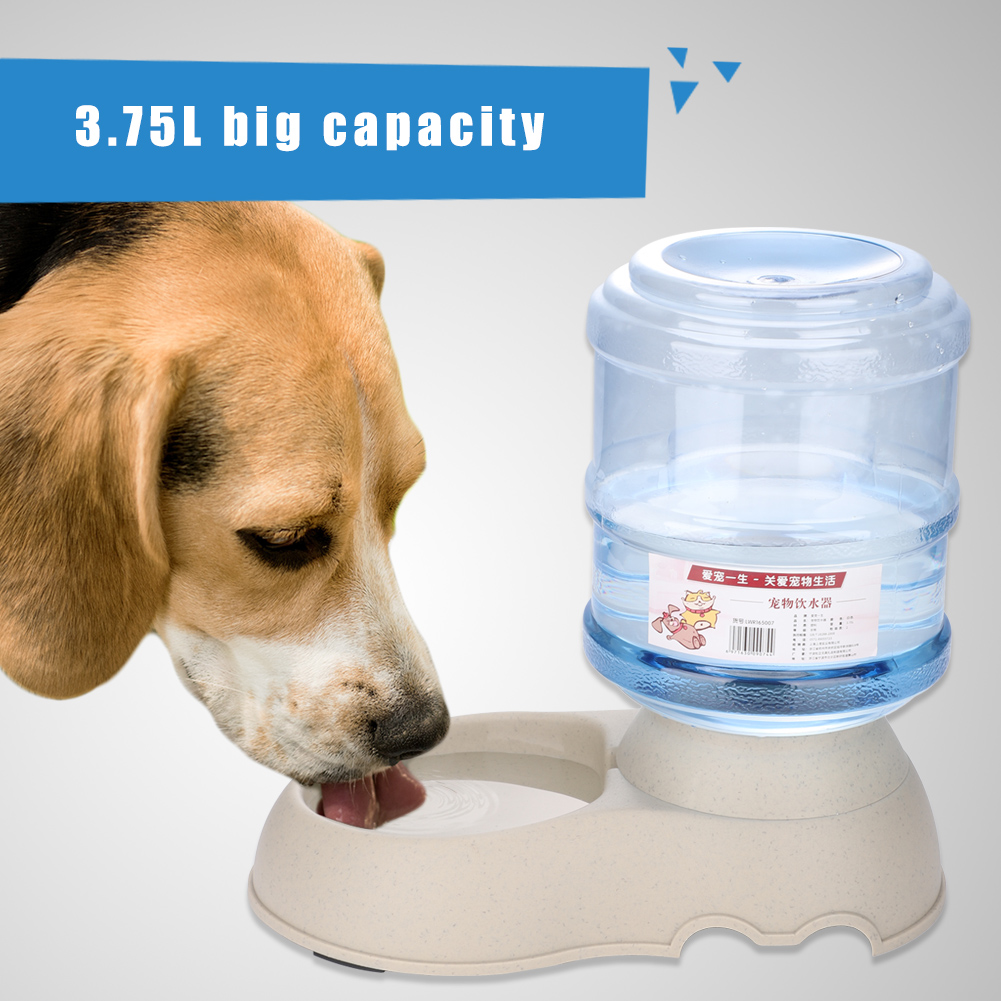 2X3.75L Pet Dog Puppy Cat Automatic Water Dispenser Food Dish Bowl ...