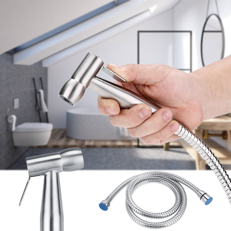 Badezimmer Edelstahl Home WC Bidet Wasserhahn Jet Set Top Handbrause Spra N V2E9