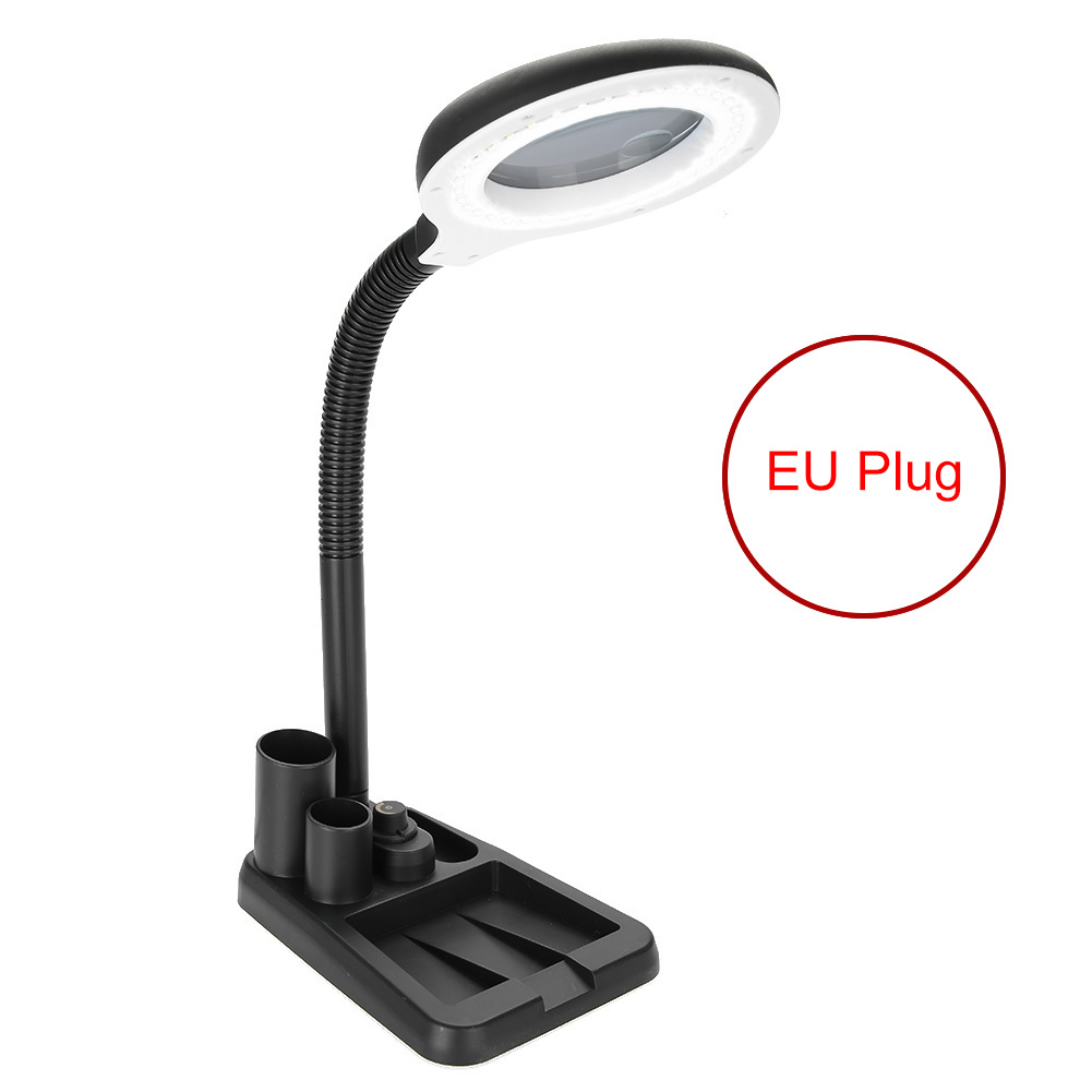 36 LED Lupenleuchte Lupenlampe Tisch Kosmetik Standlupe Mit 5X 10X Lupe