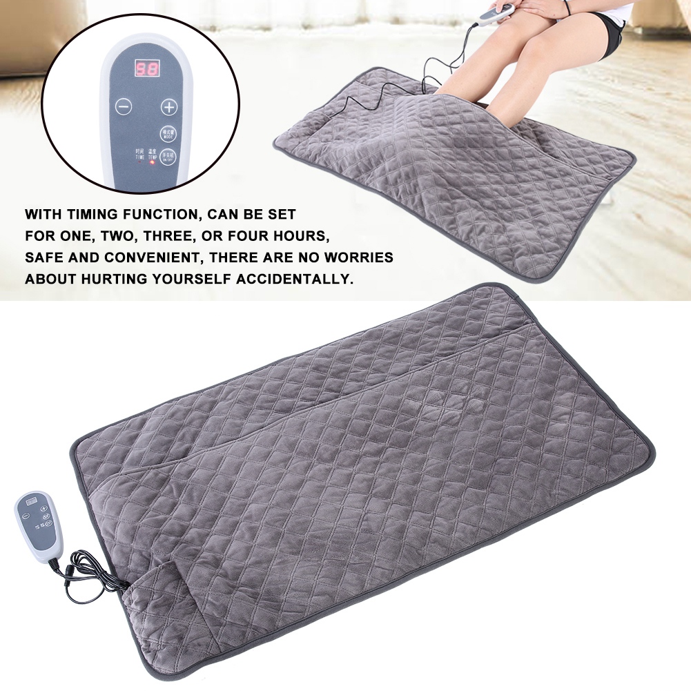 Electric Heating Pad Warming Mat Heated Double Blanket Adjustable Temp