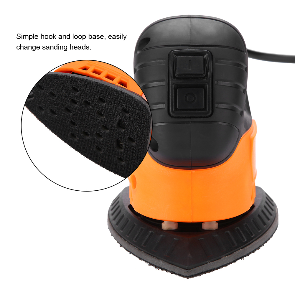 Electric Detail Polisher Palm Finger Sander Corded & Sandpaper Pad For ...