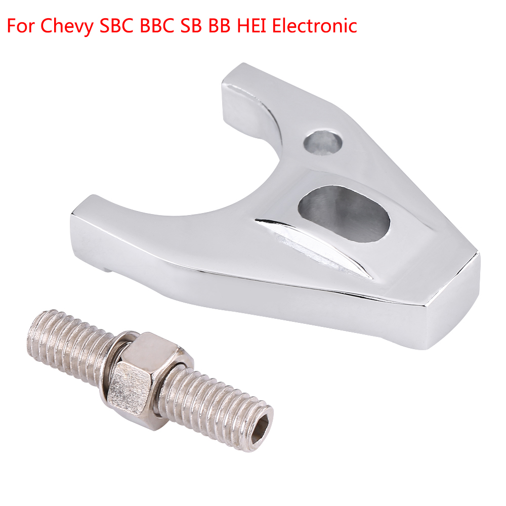 Chrome Billet Aluminum Distributor Clamp Hold Down for Chevy SBC 350