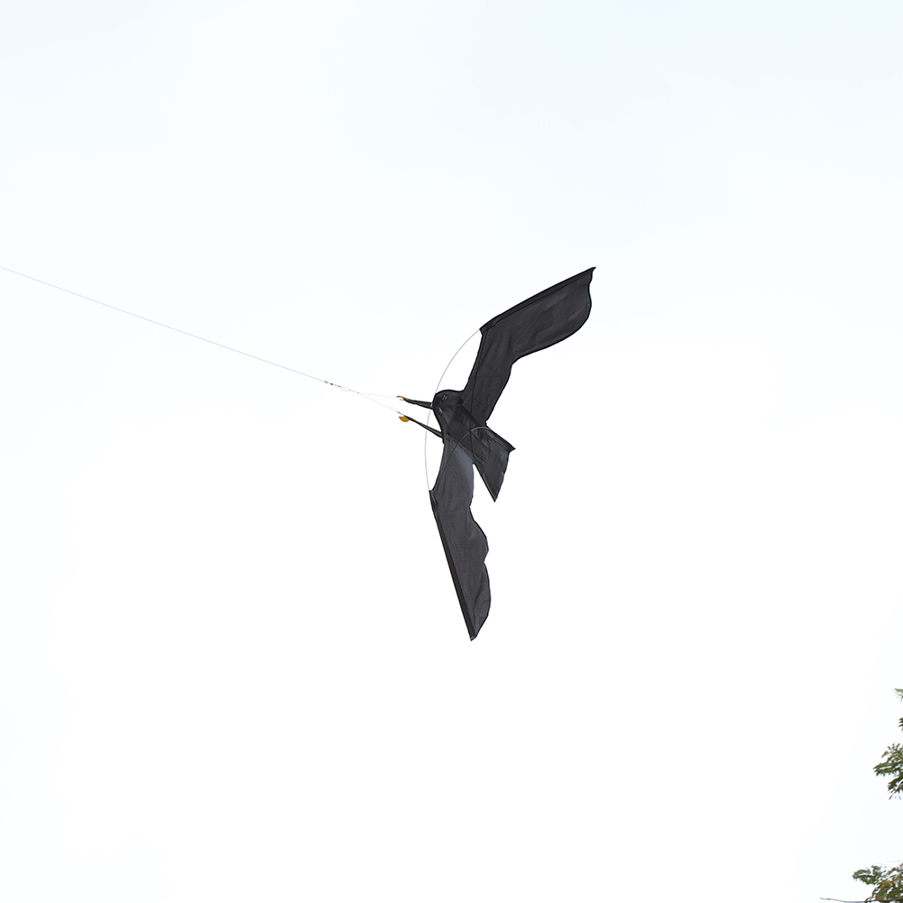Bird Scarer Hawk Flying Kite With Pole - Realistic Bird Deterrent For Garden, Farm, Orchard