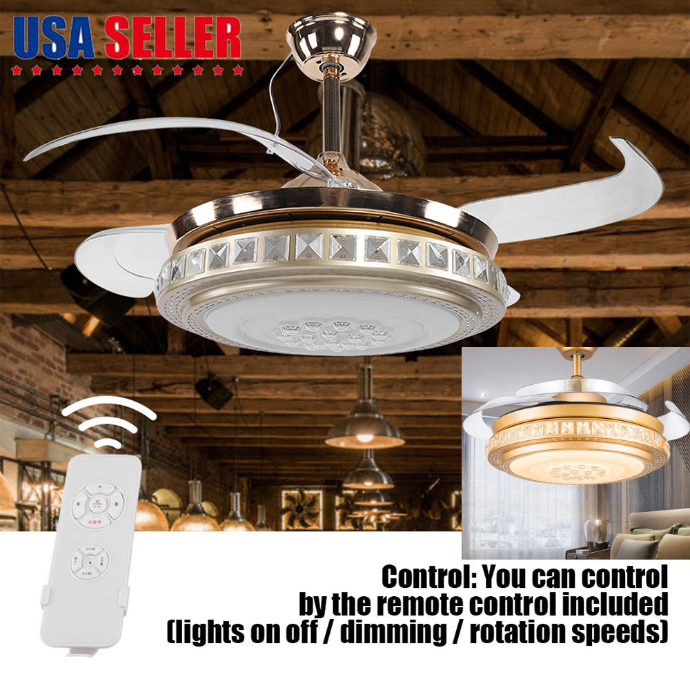 42 Ceiling Fan Light Lamp Remote Control Dimmable Led Chandelier