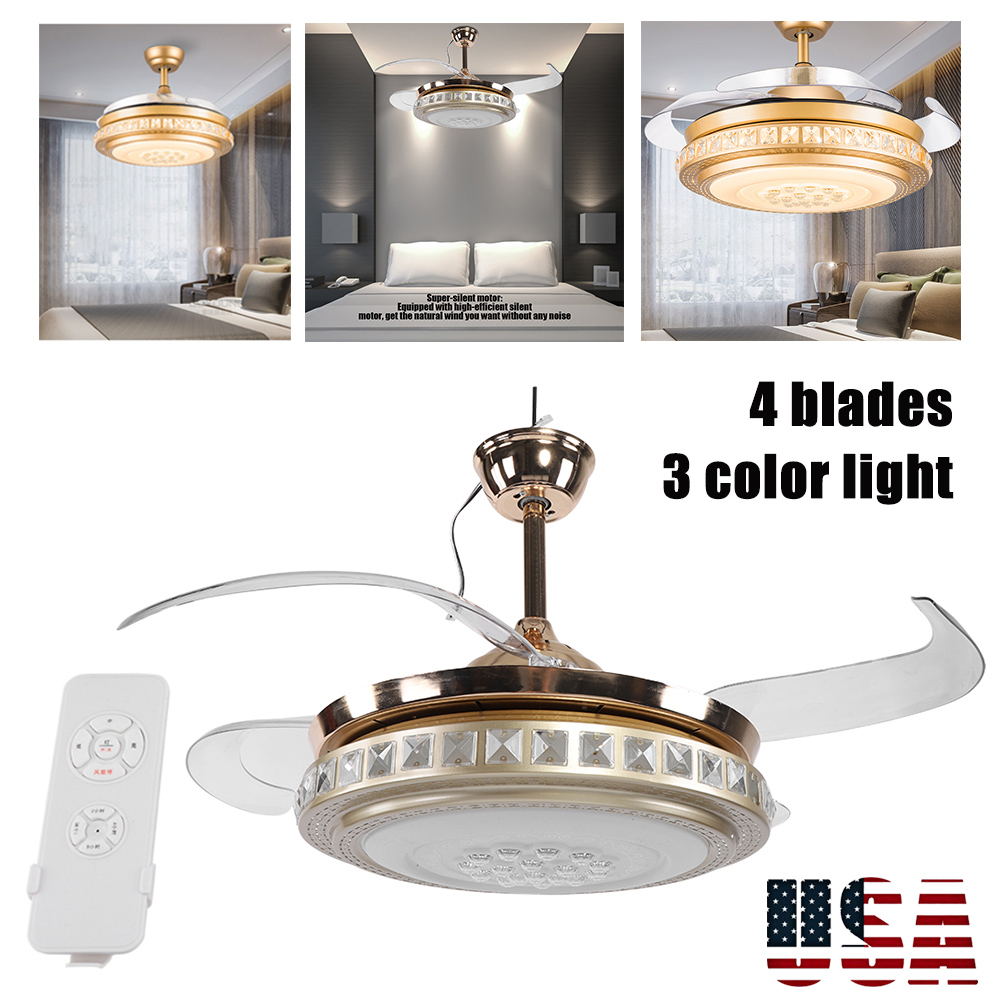 42 Ceiling Fan Light Lamp Remote Control Dimmable Led Chandelier