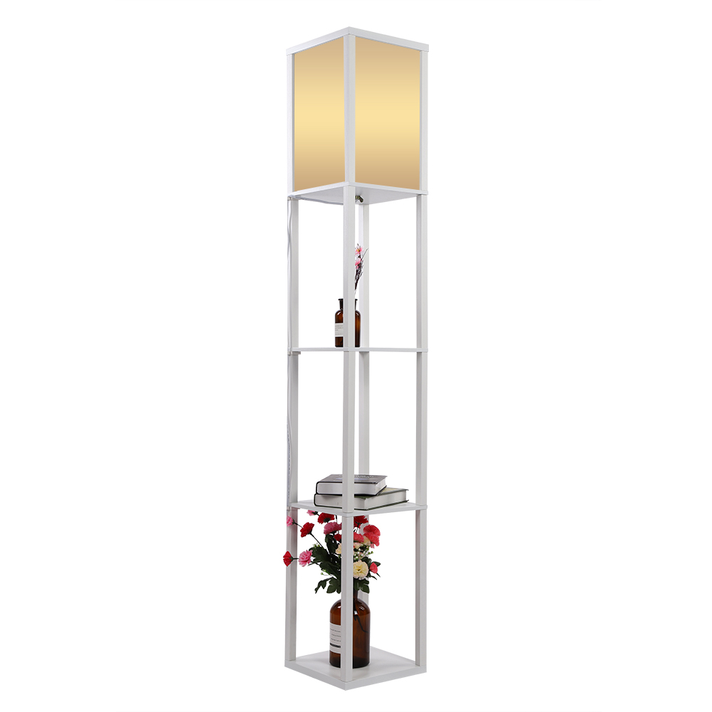 Stehleuchte Stehlampe mit Ablagefach Regal Lampe für Schlafzimmer