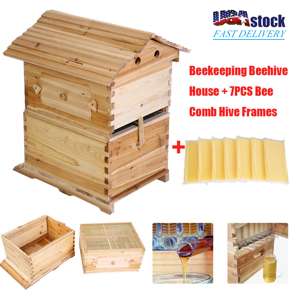 4PCs Beehive Frames Beekeeping Auto Honey Hive Food-grade Plastic Honey Produce
