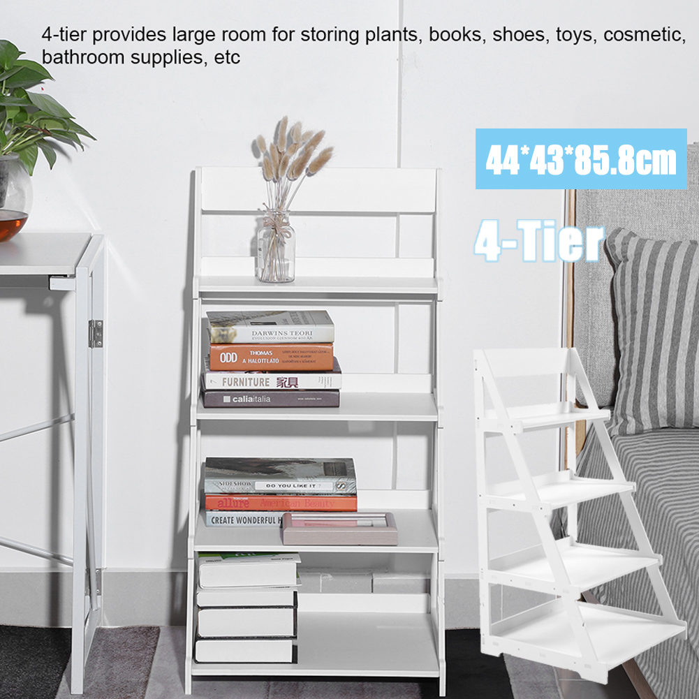 4tier Leaning Bookcase Bookshelf Shelf Shelving Storage Display Home Details About 4tier Leaning Bookcase Bookshelf Shelf Shelving Storage Display Home Decor White