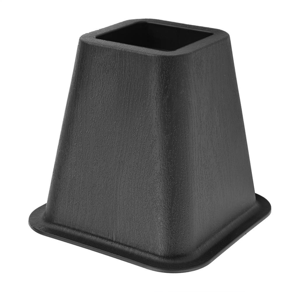 4x Furniture Raisers Risers Chair Bed Riser Stands Elephant Feet Black