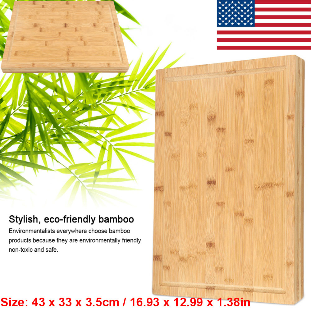 large thick wooden chopping board