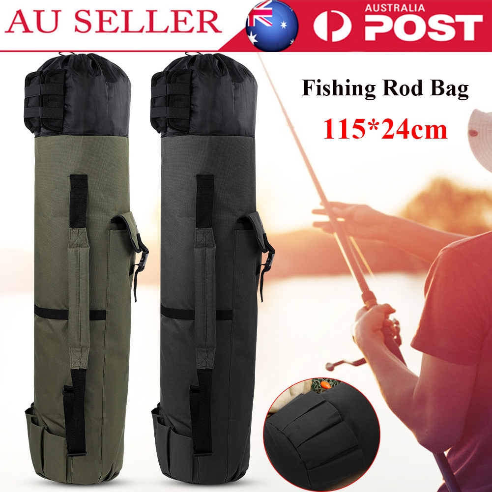 Fishing Rods Backpack Carry Bag Shoulder Pack Tackle Pole Tube Storage ...