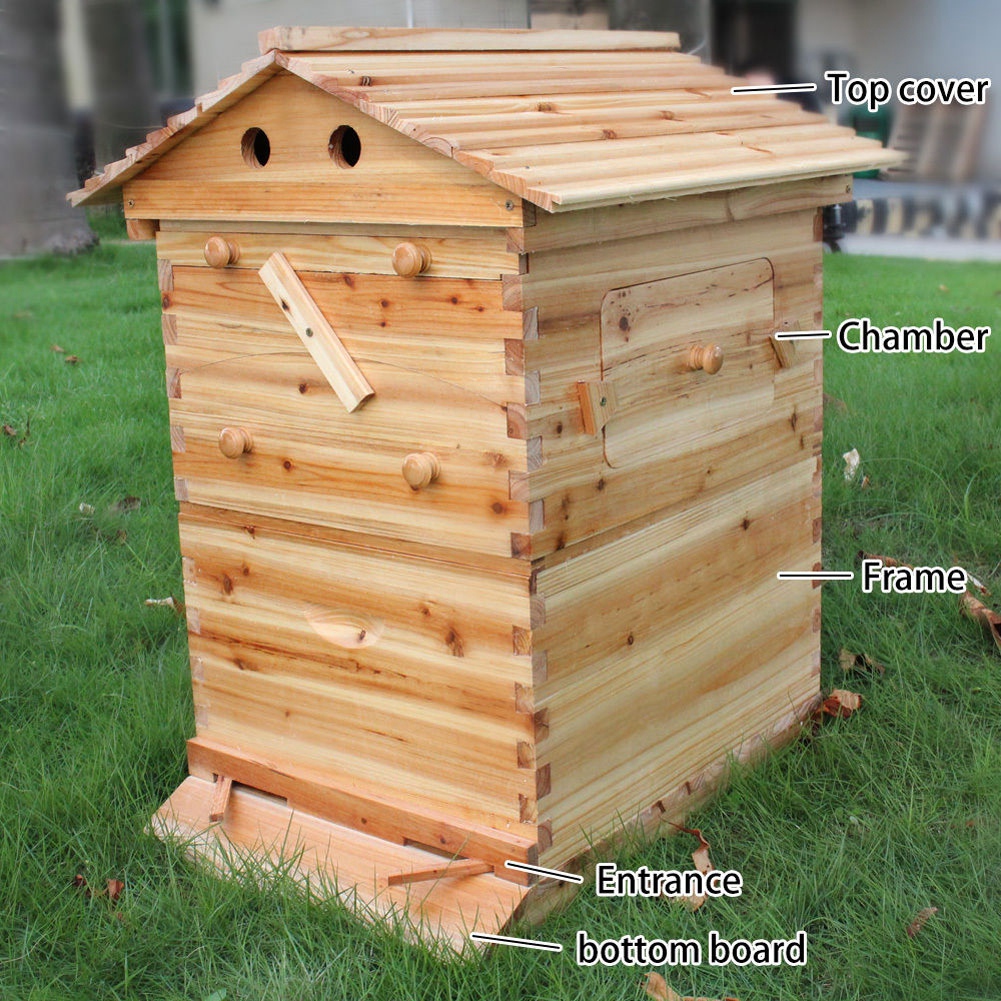 7pcs Auto Honey Bee Hive Frames Beekeeping Brood House Box Good