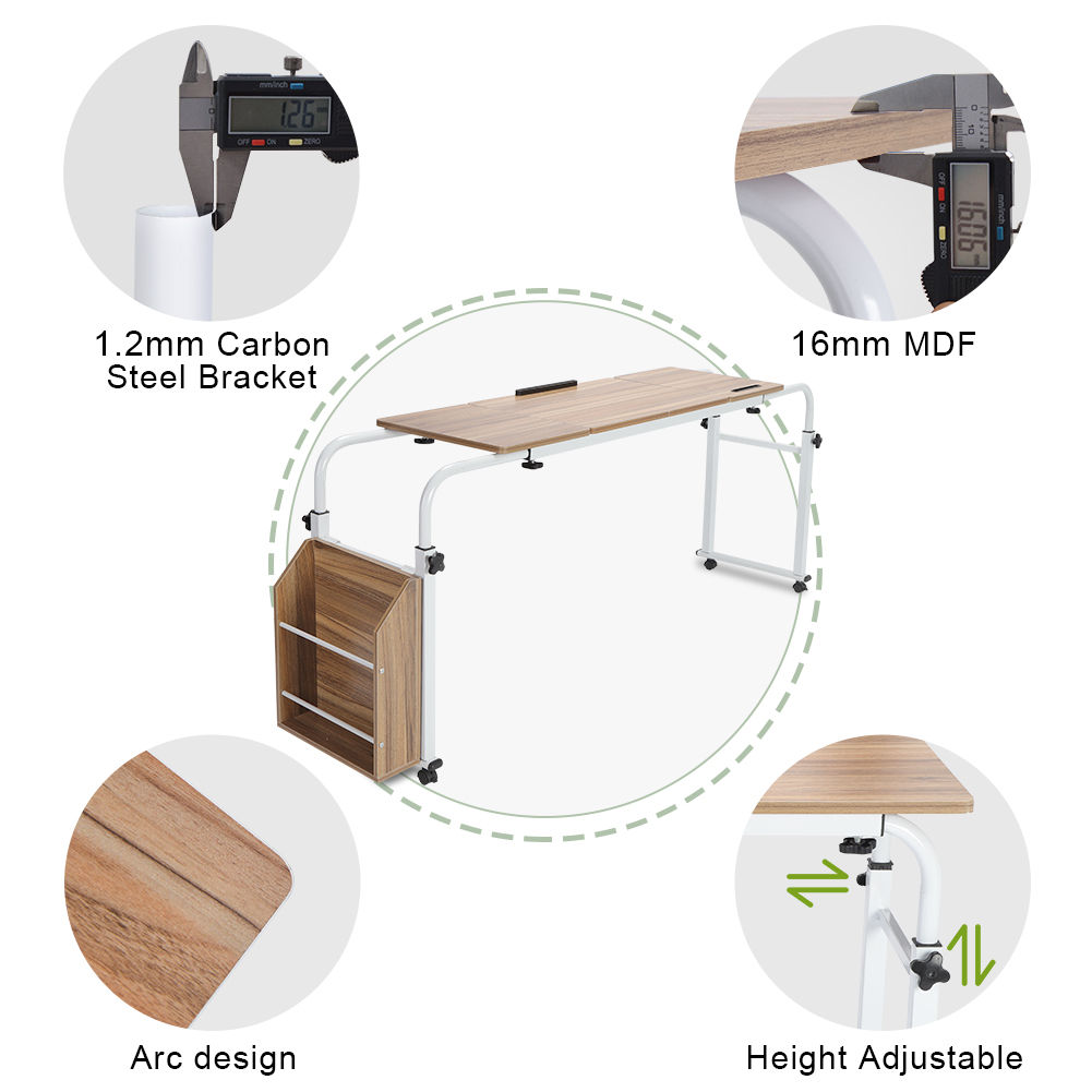 Heavy Duty Mobile Overbed Table Multipurpose Home Hospital ...