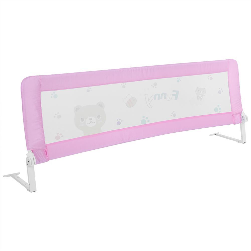 Kids Bed Guard Toddler Safety Children Bedguard Folding Metal Rail