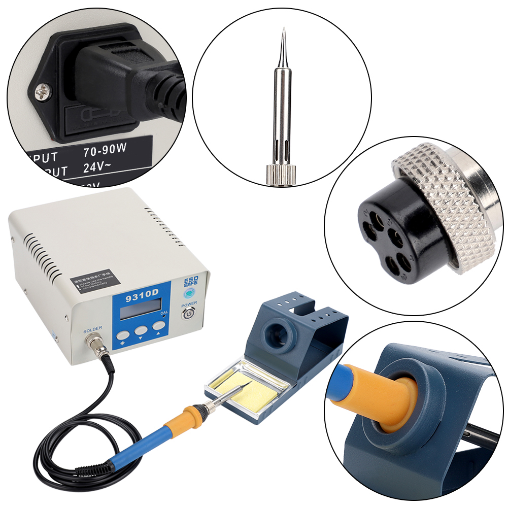 90W Electric Soldering Iron ESD Safe Solder Station Tip Lead Welding