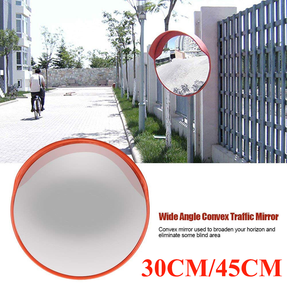 Traffic Mirror Wide Angle Driveway Road Convex Safety Traffic Mirror Blind Spot Convex Driveway Mirror with Mounting Hardware Accessories 45cm//17.72in