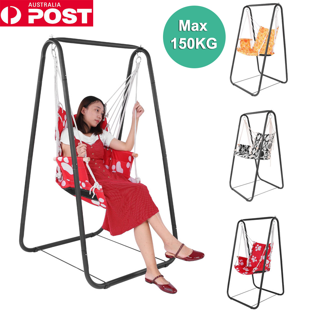 Details About Steel Frame Stand Hammock Chair Hanging Bed Swing Garden Balcony Yard Bedroom