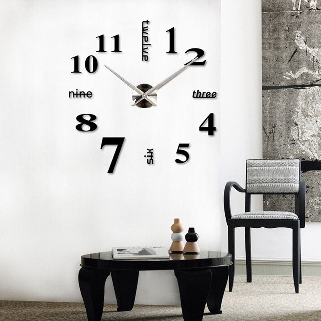 Schön Große Wanduhr Wandtattoo Wanduhr Deko Spiegel Wandtattoo 3D DIY Design Große Wand