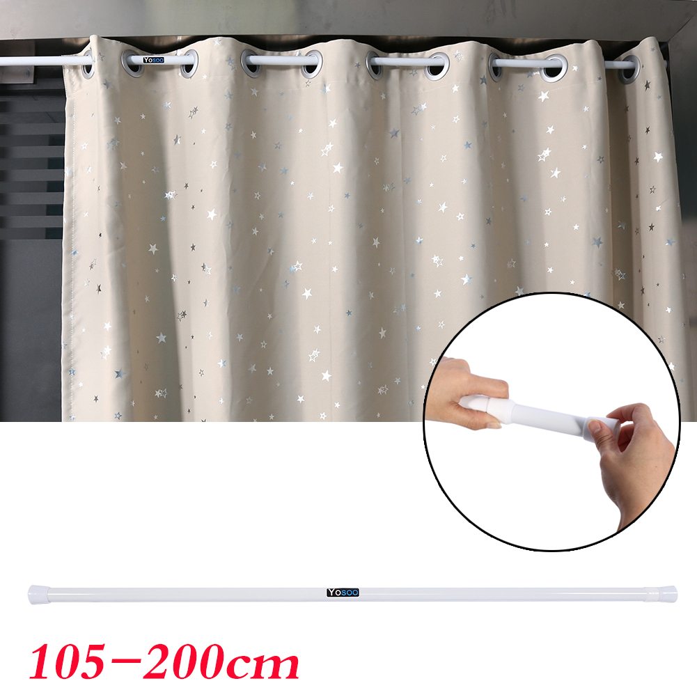 Extendable Telescopic Shower Curtain Rail 105 200cm Pole Rodpole