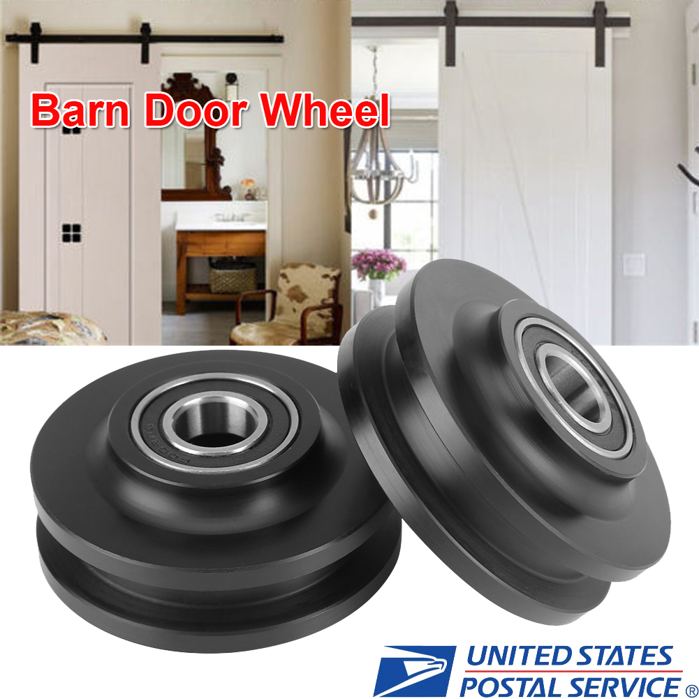 2pcs Sliding Barn Door Wheel Closet Hardware Roller Cabinet Window