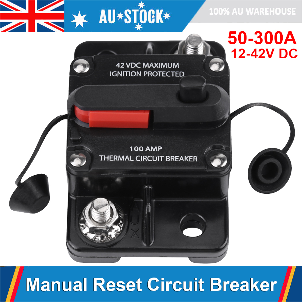 Replacement Car Marine 50A//250A Circuit Breaker Reset Switch Fuse Holder 12V-42V