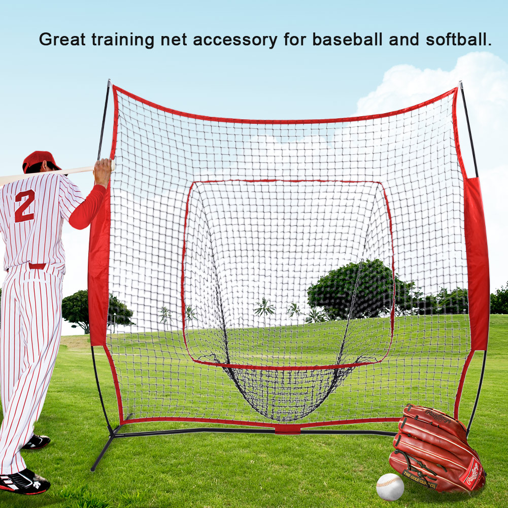 7 x 7 FT Bow Frame Baseball Softball Practice Hitting Batting Training Net for Hitting /& Pitching/ UK STOCK