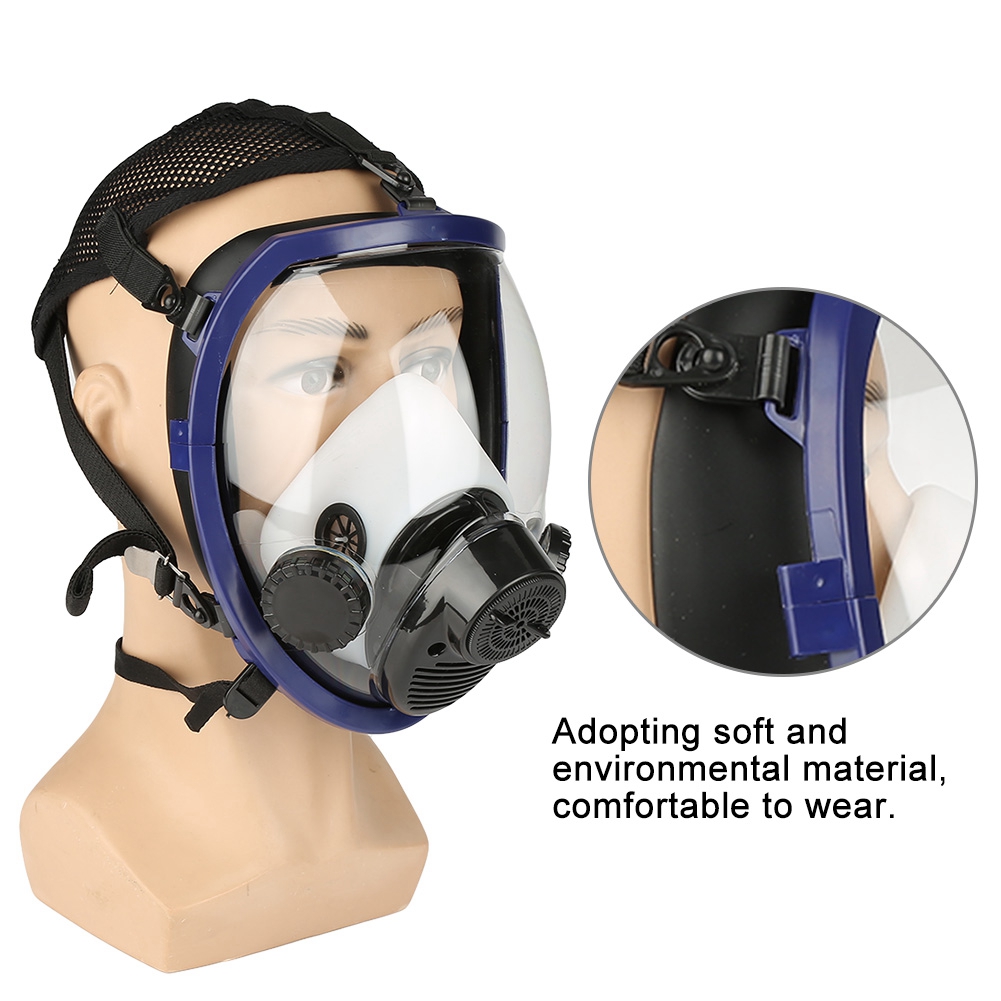 Electric Constant Flow Supplied Air Fed Full Face Gas Mask New ...