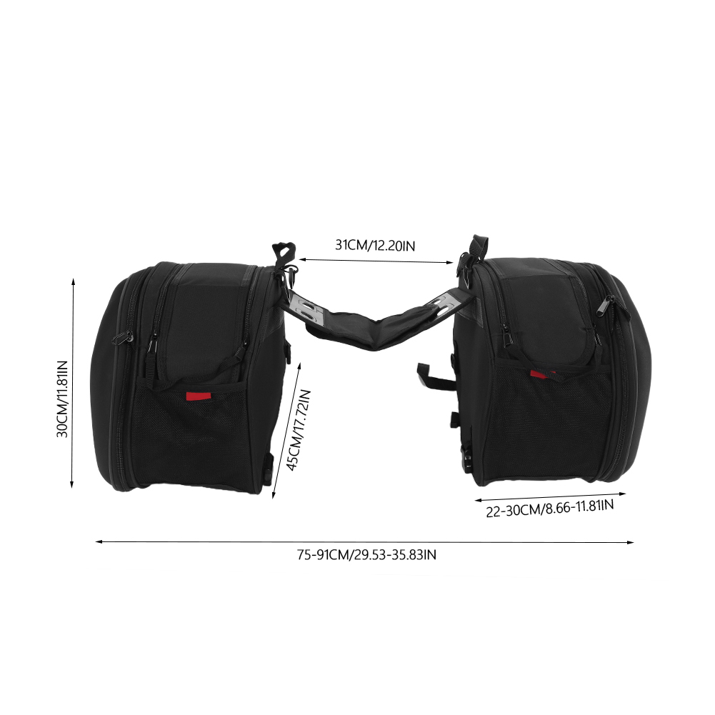 Motorcycle Waterproof Pannier Side Bags Luggage Saddle Bags 29L Rain ...