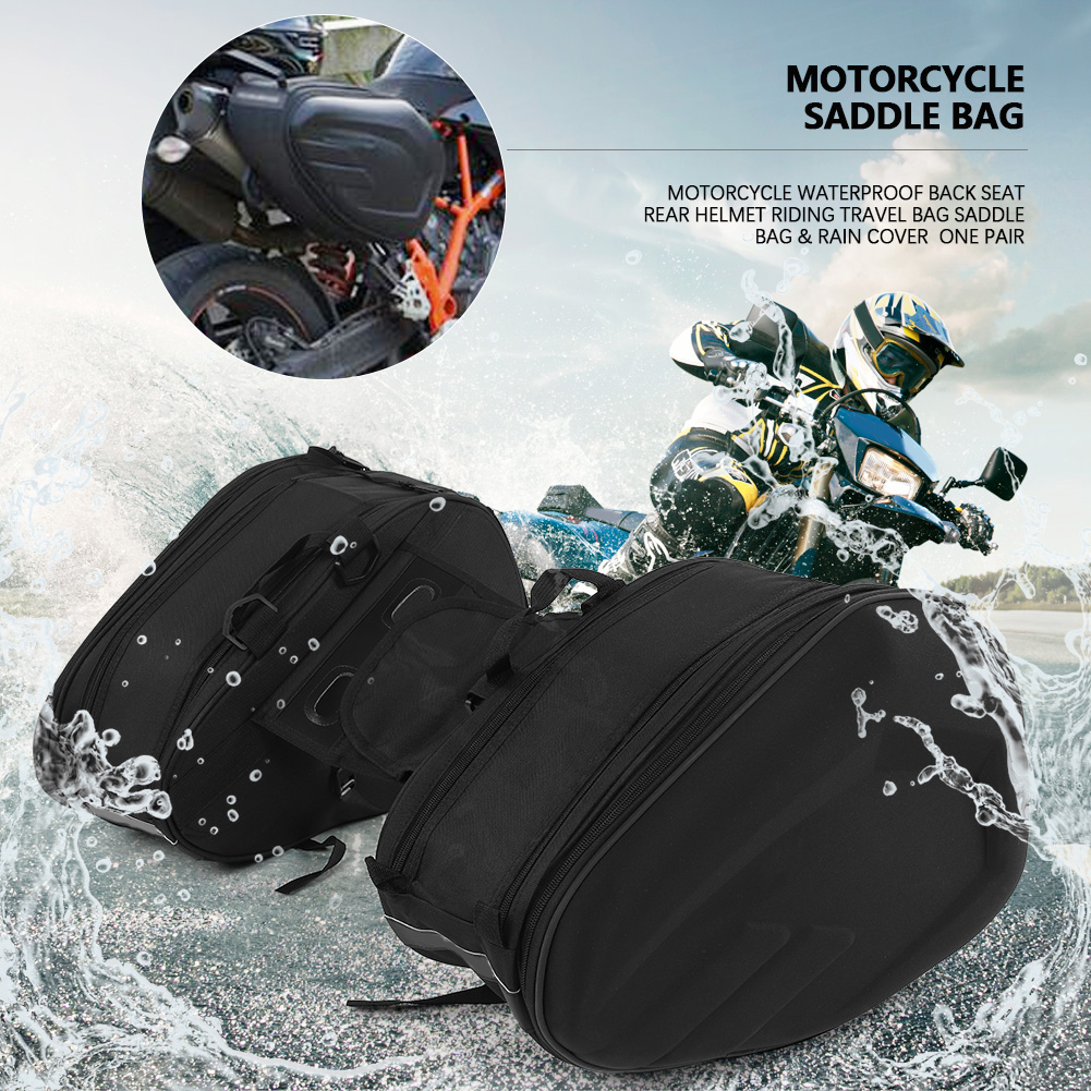 Motorcycle Waterproof Pannier Side Bags Luggage Saddle Bags 29L Rain Cover 3KG 763741812874 | eBay