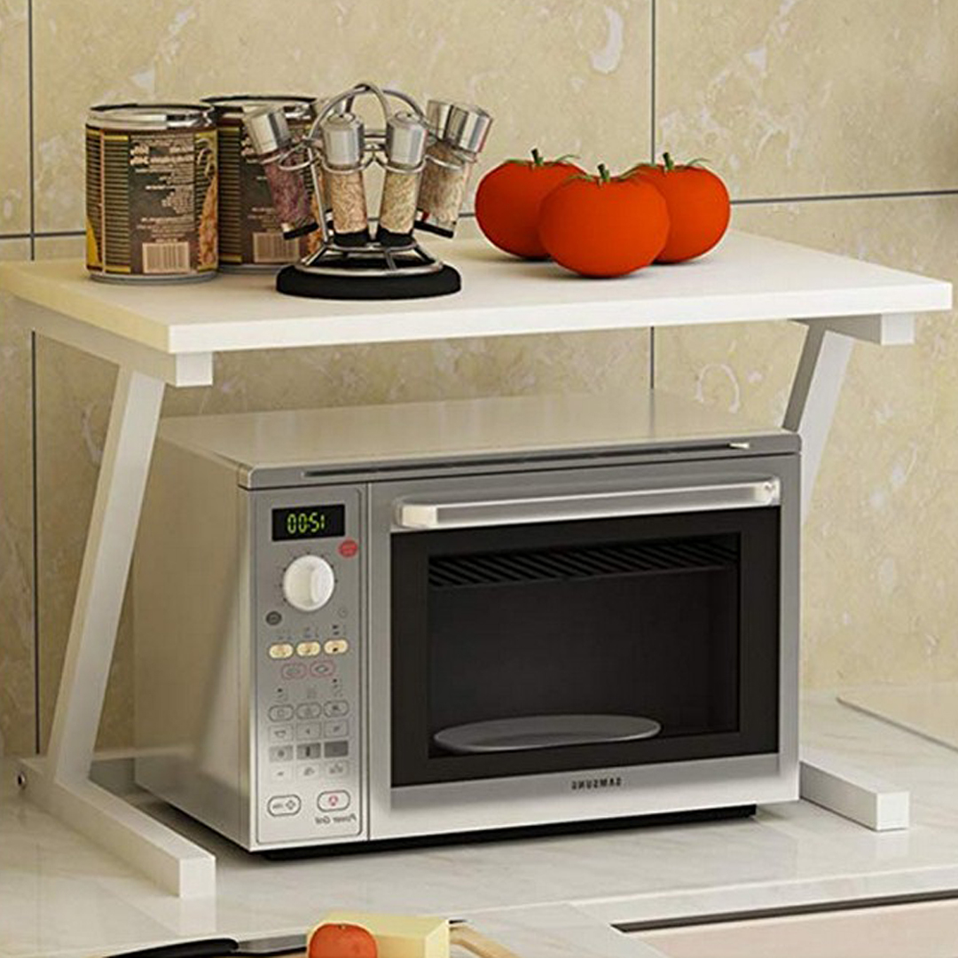 Küchenregal Mikrowellenhalter Mikrowellenregal Mehrzweckregal schwarz