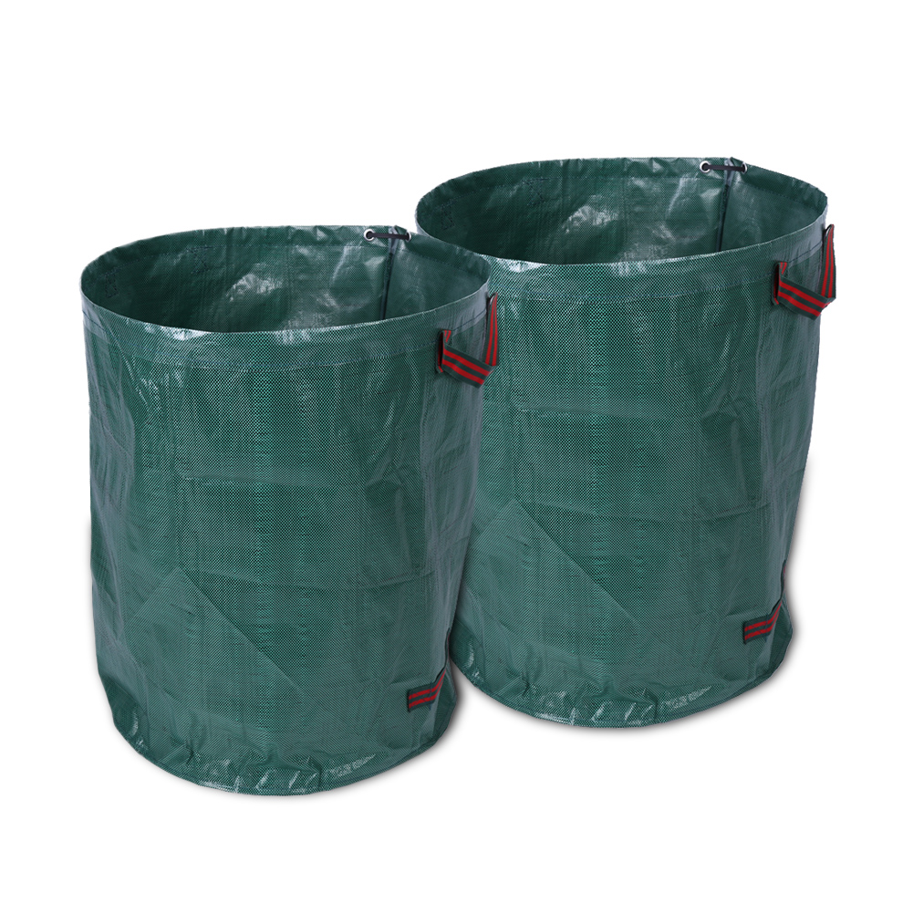 2PCS Large Waterproof Heavy Duty 270 L Garden Waste Bags Sack with ...