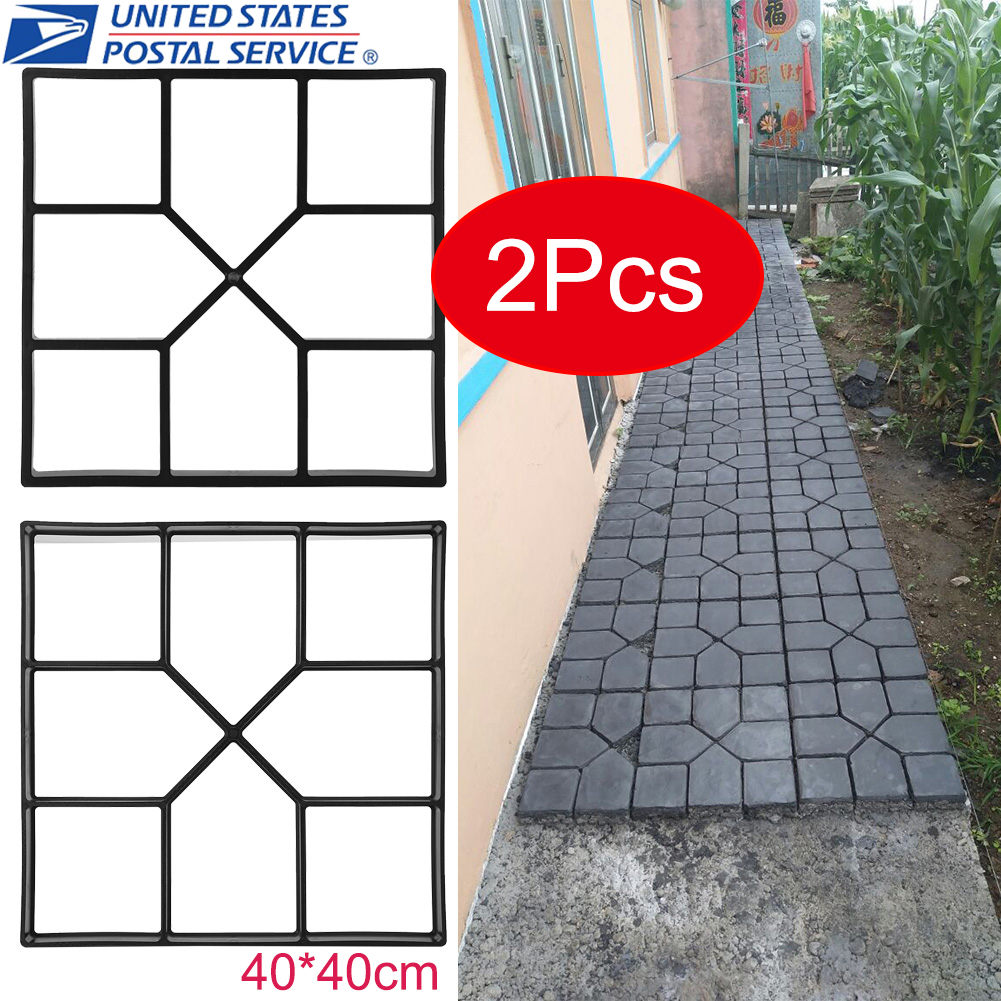 Garden Path Mold 43 x 43 cm DIY Reusable Concrete Cement Stone Design