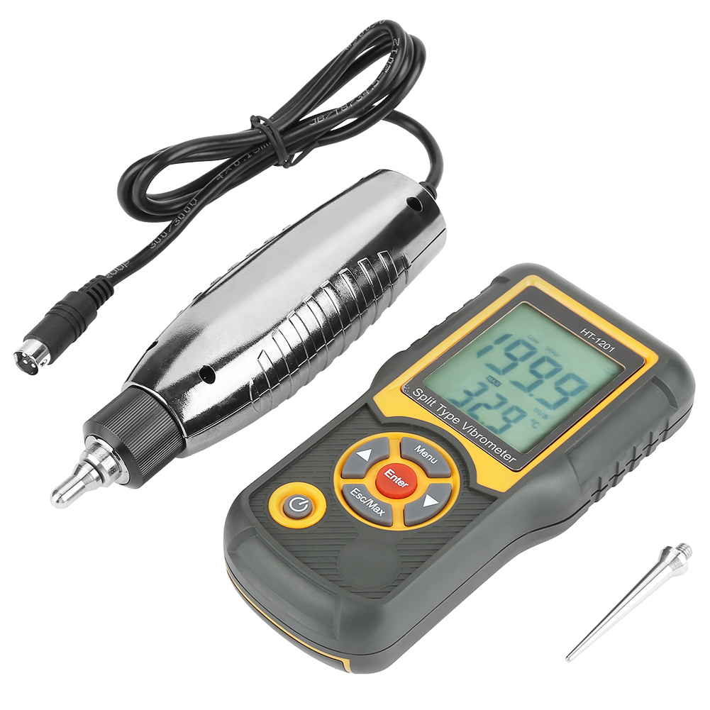 HT1201 Digital Split Type Vibration Tachometer Meter Tester Vibrometer
