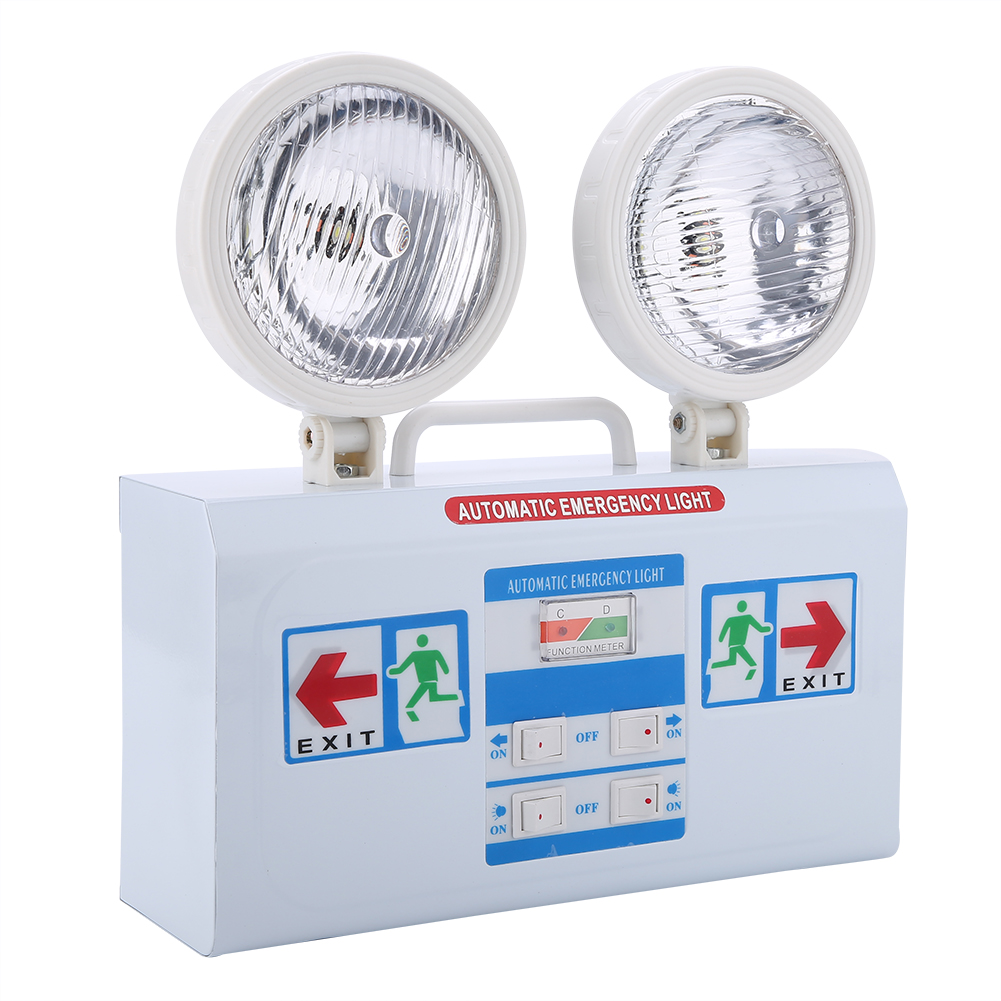 Red LED Emergency Exit Light Sign Battery Backup Dual Safety US STOCK