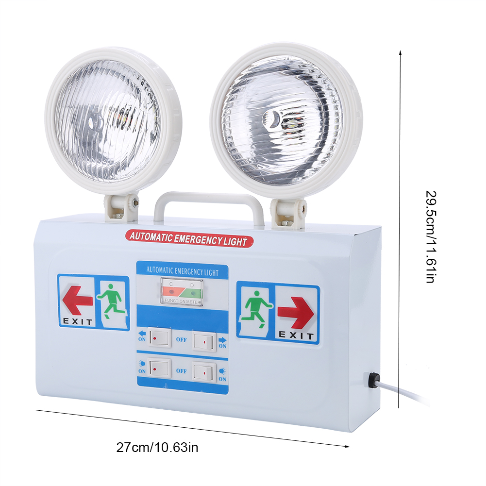 Red LED Emergency Exit Light Sign Battery Backup Dual Safety US STOCK