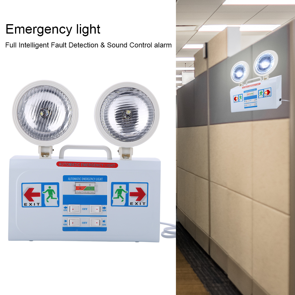 Red LED Emergency Exit Light Sign Battery Backup Dual Safety US STOCK