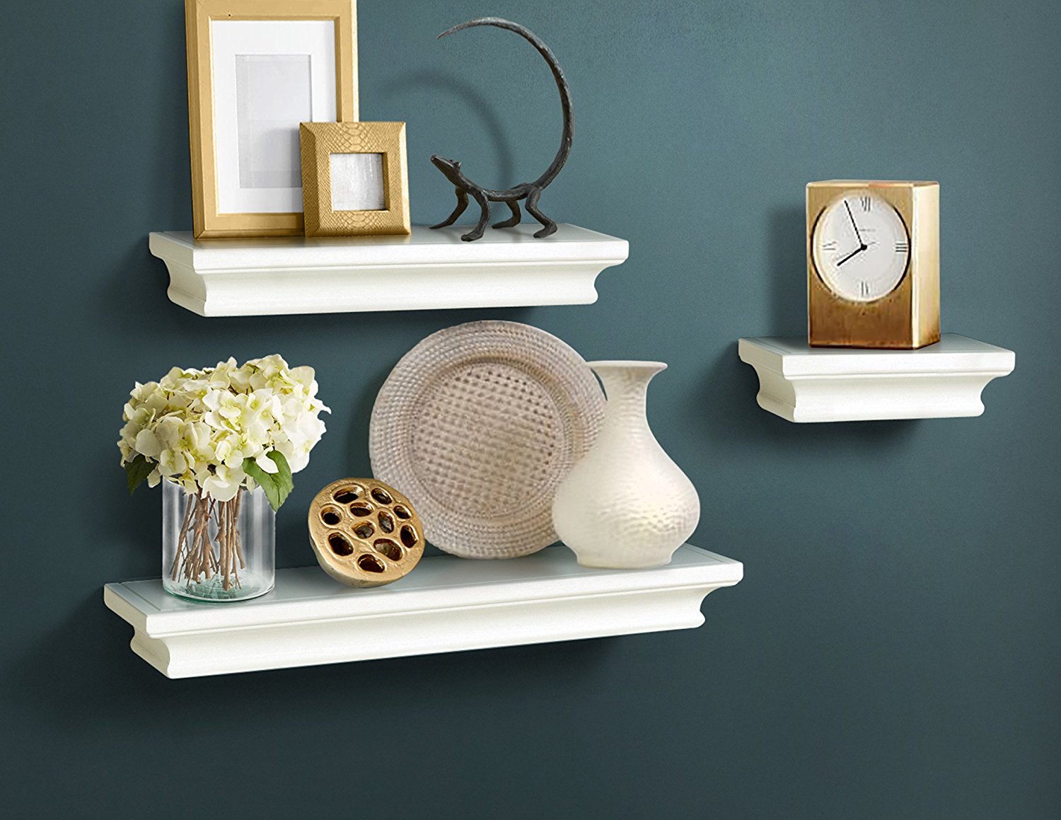 Set of 3 Wall Mount Floating Shelf Display Storage Decor Shelves Home